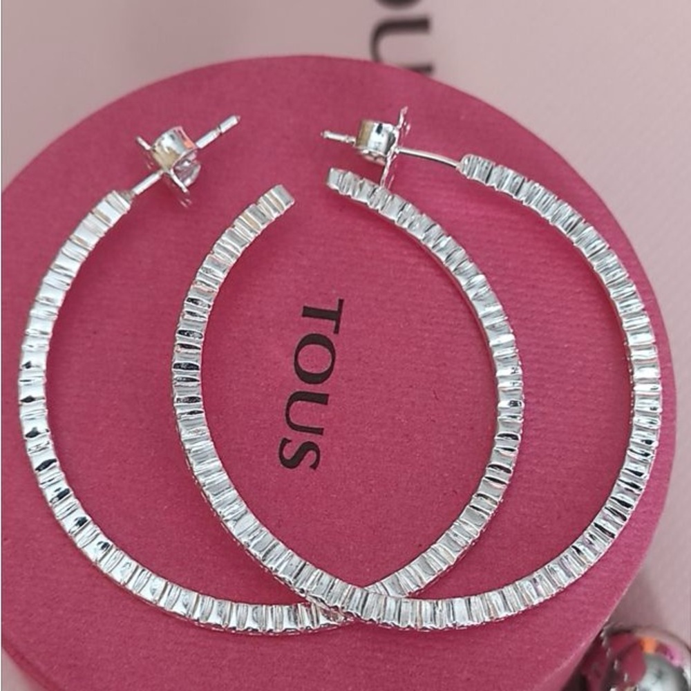 Silver Hoop Earrings Sterling silver 925